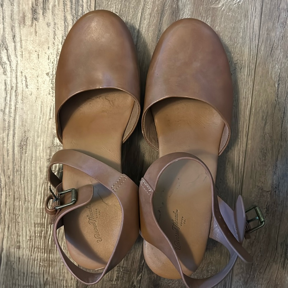 Brown clogs